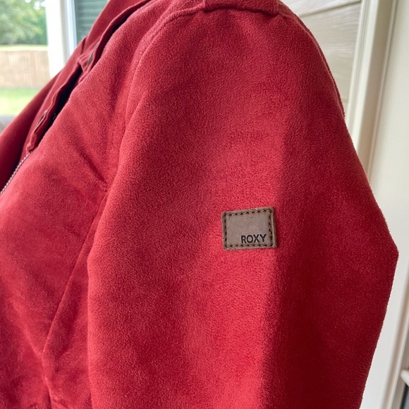 Roxy Red Suede Biker Jacket - Picture 6 of 7